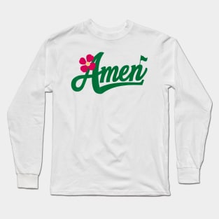 Amen Master Golf Tournament Golfing Girl Pink Flower Long Sleeve T-Shirt